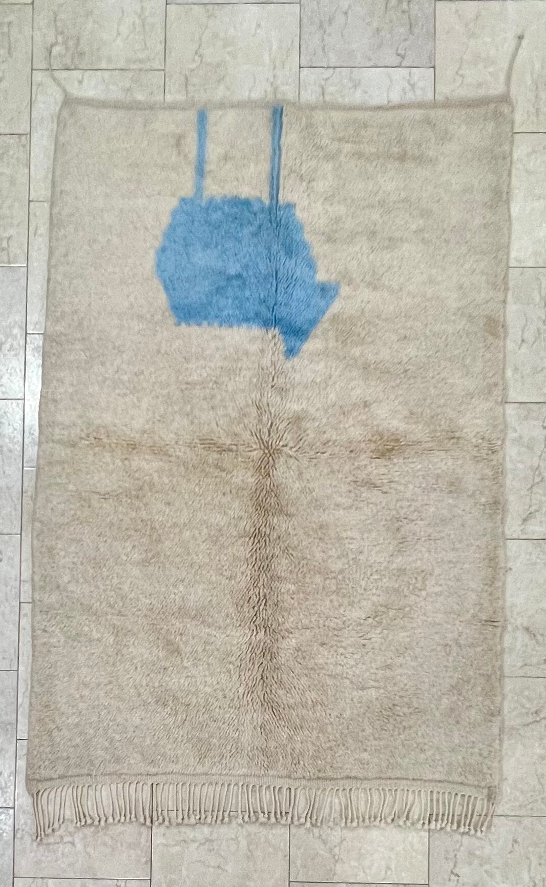 Contemporary Beni Mrirt Berber Rug 6'63" x 4'49" - 202 cm x 137 cm (Wool) - Dar Bouchaib Marrakech