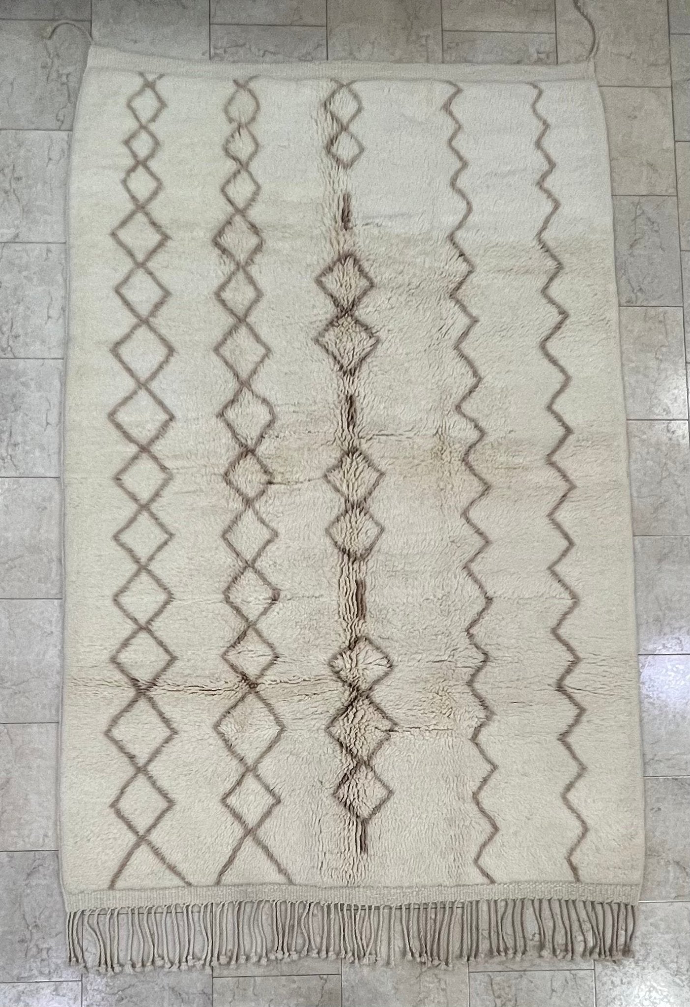 Contemporary Beni Mrirt Berber Rug 9'42" x 6'14" - 287 cm x 187 cm (Wool) - Dar Bouchaib Marrakech