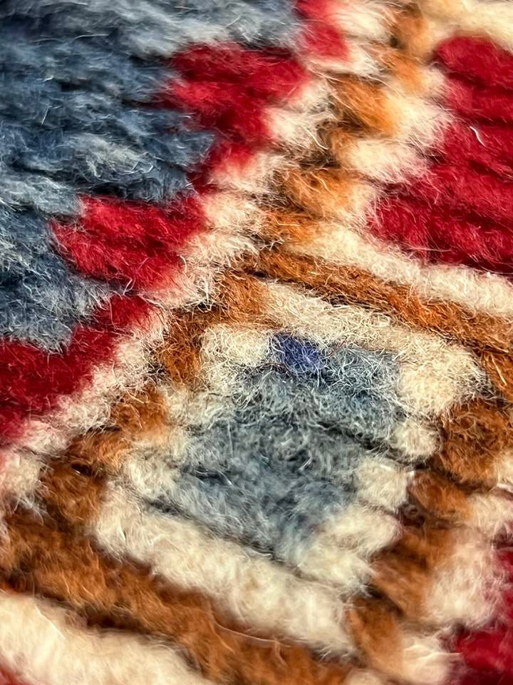 Moroccan area rug from Tazenakht, Wool and Thread, 162cm x 155cm or 5.31ft x 5.08ft - Dar Bouchaib Marrakech