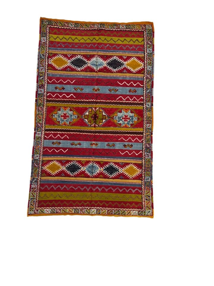 Moroccan custom rug from Glawa, Wool and Thread, 260cm x 156cm or 8.53ft x 5.12ft - Dar Bouchaib Marrakech