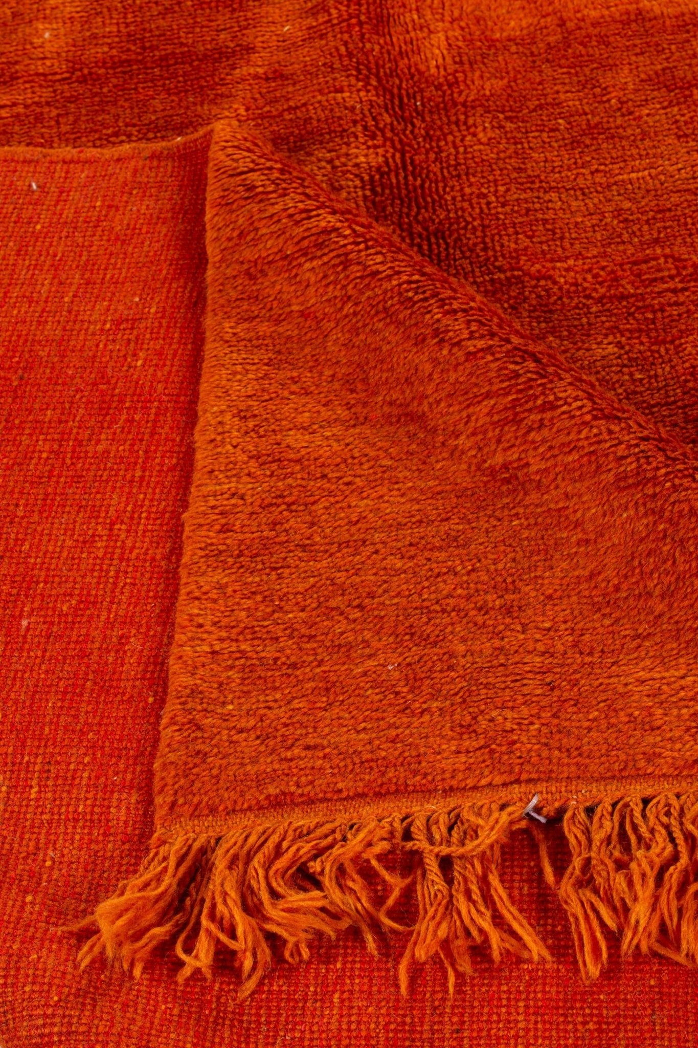 Vibrant Hand-Knotted Orange Rug: Add a Pop of Color to Your Space - Dar Bouchaib Marrakech