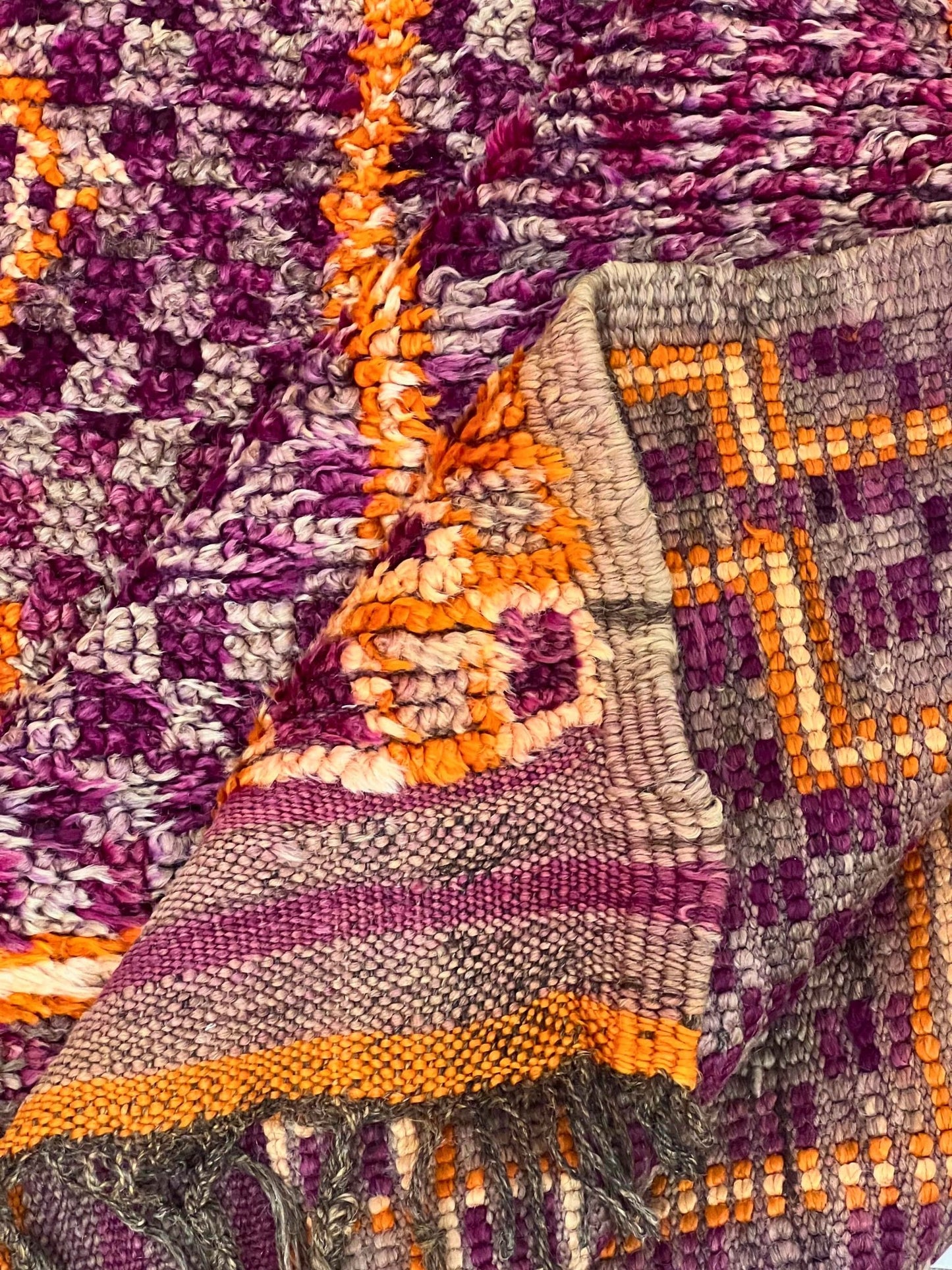 Vintage Beni Mguild Berber Rug 6'8" x 13'9" - 203 cm x 420 cm - (Wool) - Dar Bouchaib Marrakech