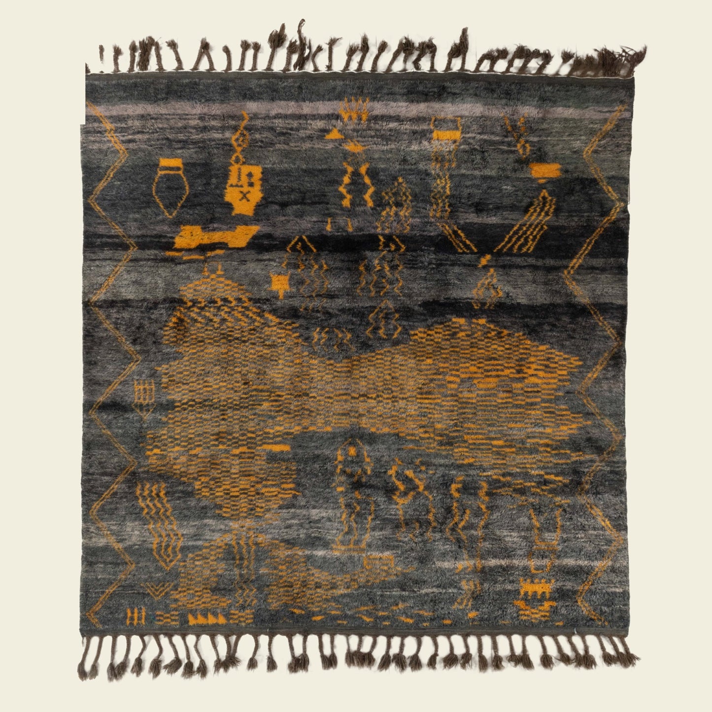 Vintage Beni Mguild Berber Rug 6'88" x 7'83" - 210 cm x 225 cm (Wool) - Dar Bouchaib Marrakech