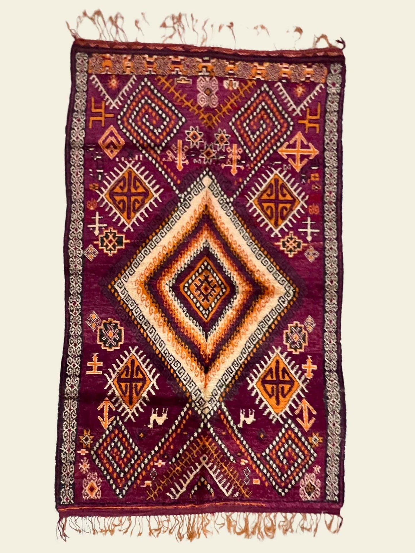 Vintage Beni Mguild Berber Rug 6'9" x 11'2" - 206 cm x 340 cm (Wool) - Dar Bouchaib Marrakech