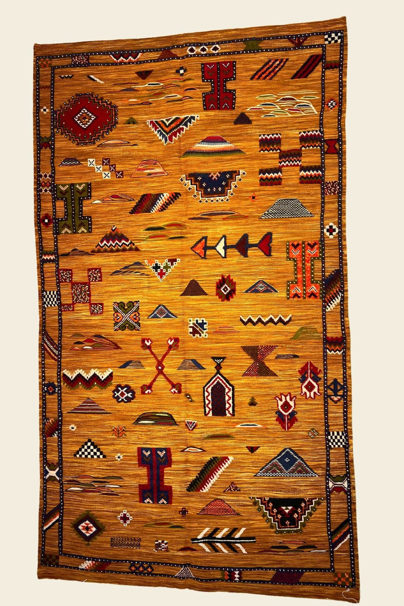 Vintage Moroccan area rug from Akhnif, Wool and Thread, 5'0" x 8'10" or 153 cm x 270 cm - Dar Bouchaib Marrakech