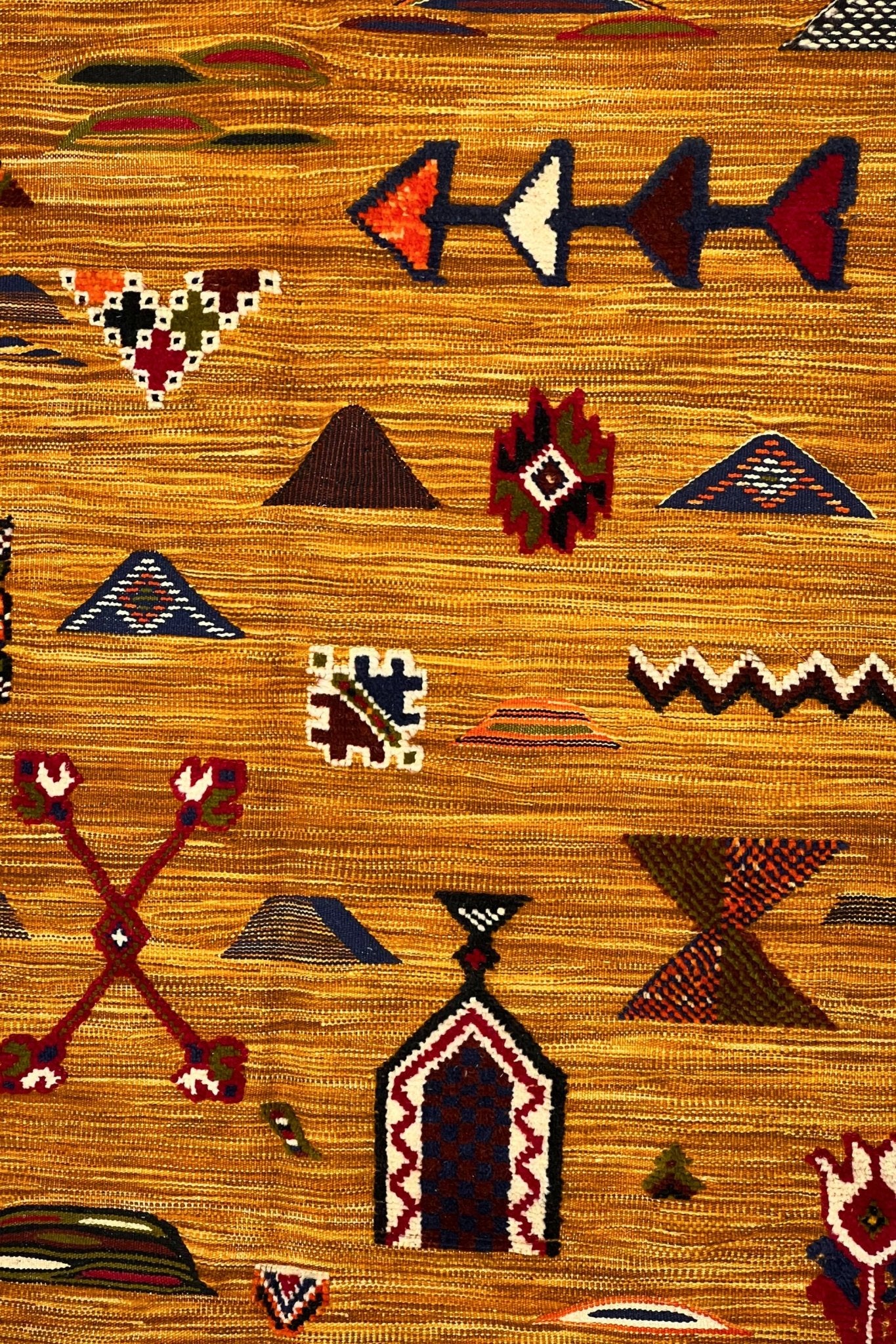 Vintage Moroccan area rug from Akhnif, Wool and Thread, 5'0" x 8'10" or 153 cm x 270 cm - Dar Bouchaib Marrakech