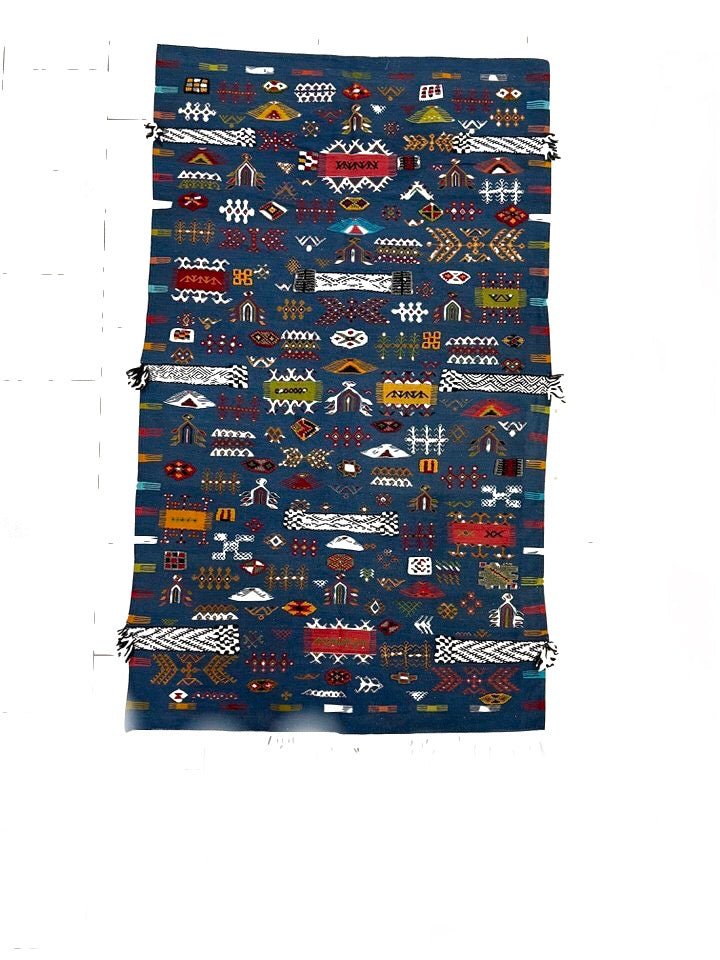 Vintage Moroccan area rug from Akhnif, Wool and Thread, 8.30ft x 4.69ft or 253cm x 143cm - Dar Bouchaib Marrakech