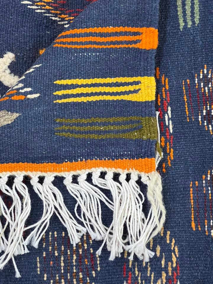 Vintage Moroccan area rug from Akhnif, Wool and Thread, 8.46ft x 4.89ft or 258cm x 149cm - Dar Bouchaib Marrakech