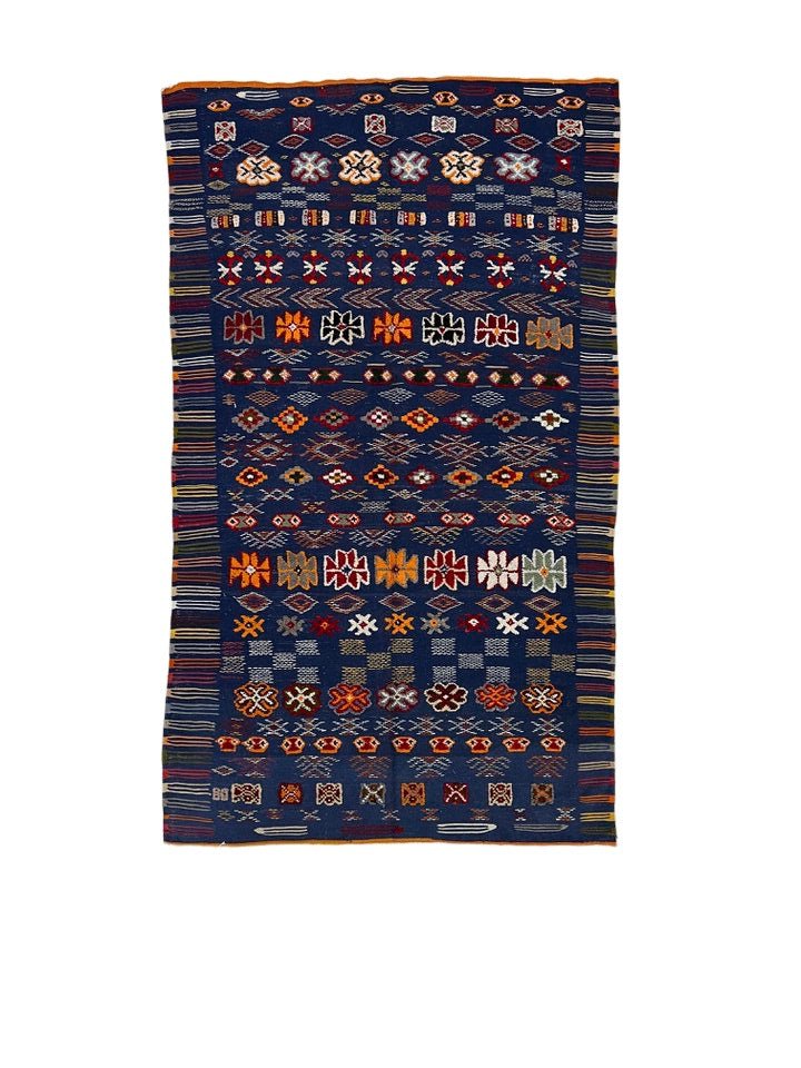 Vintage Moroccan area rug from Akhnif, Wool and Thread, 8.46ft x 4.89ft or 258cm x 149cm - Dar Bouchaib Marrakech