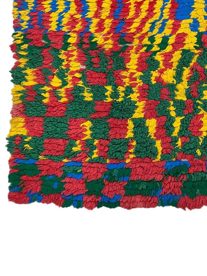 Vintage Moroccan area rug from Azilal, Wool and Thread, 10.17ft x 4.85ft or 310cm x 148cm - Dar Bouchaib Marrakech