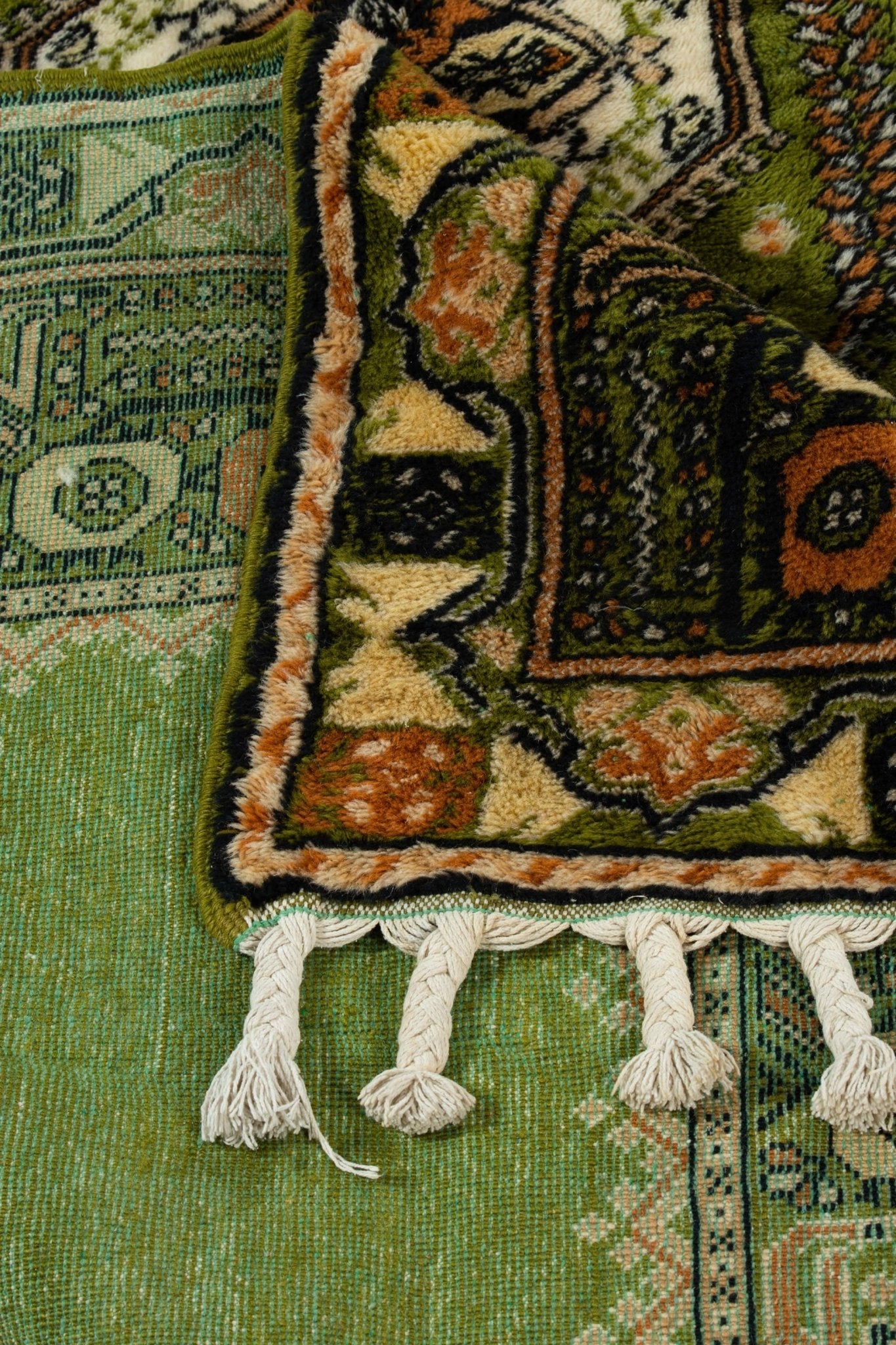 Vintage Rabat Moroccan Rug 6'26" x 9'61" - 191 cm x 293 cm (Wool) - Dar Bouchaib Marrakech