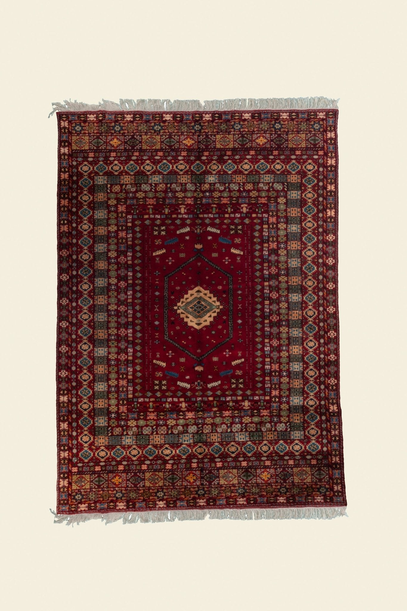 Vintage Rabat Moroccan Rug 6’79’’ x 9'64" - 207 cm x 294 cm (Wool) - Dar Bouchaib Marrakech