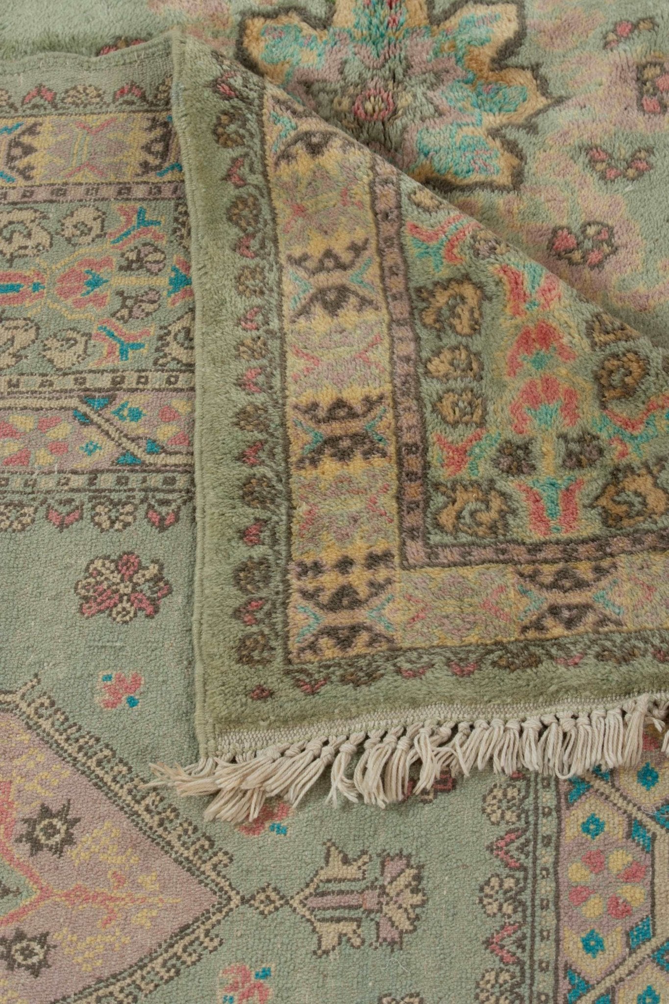 Vintage Rabat Moroccan Rug 9'41" x 6'69" - 287 cm x 204 cm (Wool) - Dar Bouchaib Marrakech
