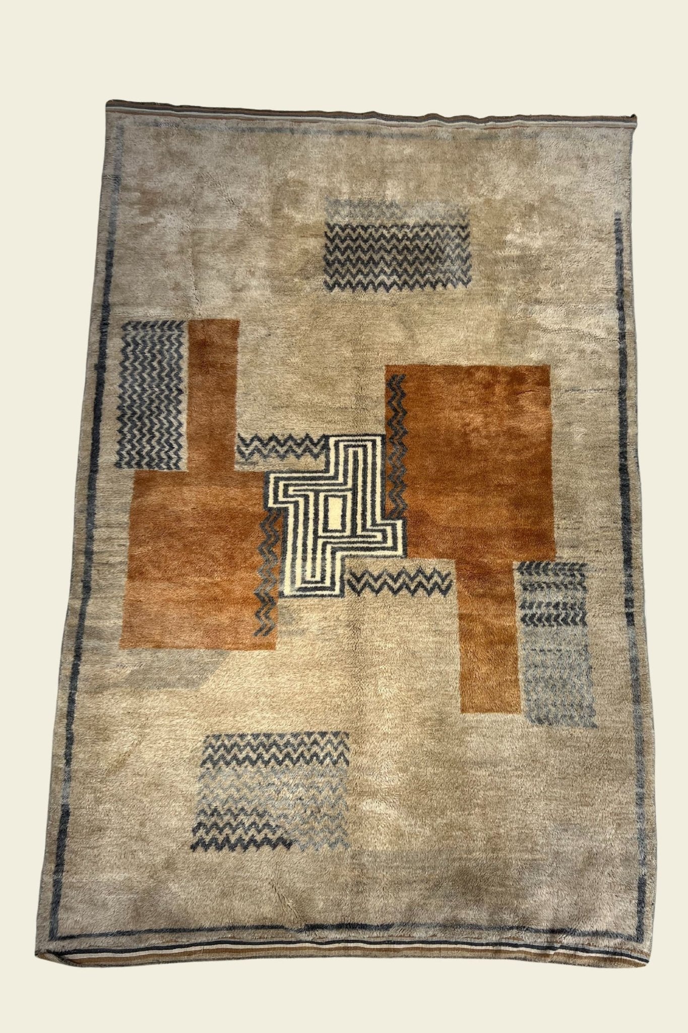 Contemporary Beni Mrirt Berber Rug 6'85" x 10'49" - 209 cm x 320 cm (Wool) - Dar Bouchaib Marrakech