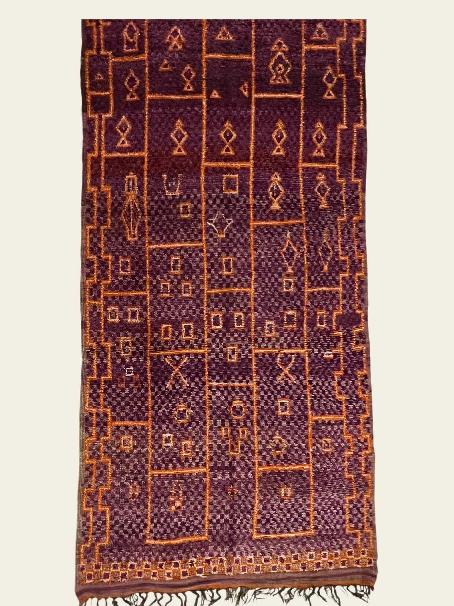 Vintage Beni Mguild Berber Rug 6'8" x 13'9" - 203 cm x 420 cm - (Wool) - Dar Bouchaib Marrakech