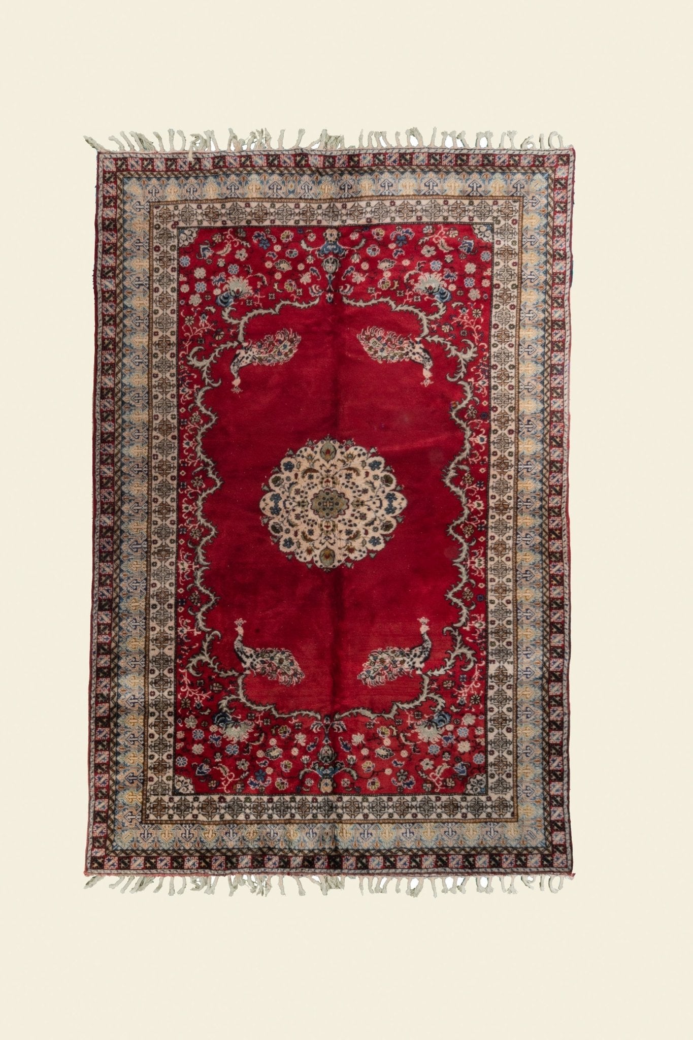 Vintage Rabat Moroccan Rug 6’43’’ x 9'80" - 196 cm x 299 cm (Wool) - Dar Bouchaib Marrakech