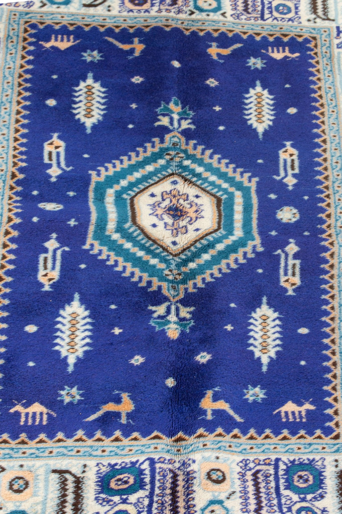 Vintage Rabat Moroccan Rug 6'98" x 10'76" - 213 cm x 328 cm (Wool) - Dar Bouchaib Marrakech